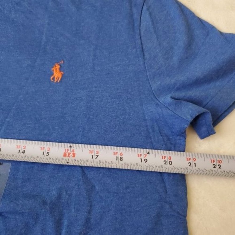 Polo Ralph Lauren men V Neck T-shirt Short Sleeve Blue Color Size Medium nwot - Picture 5 of 6